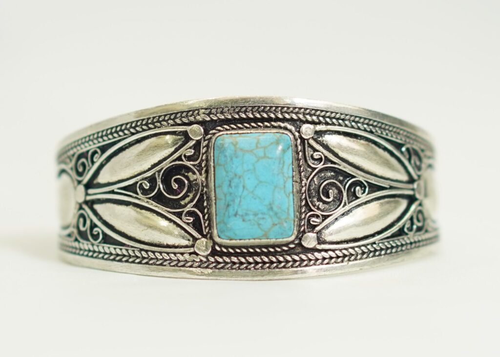 Handcrafted Moroccan Turquoise Ring – Bold Heritage in Sterling Silver